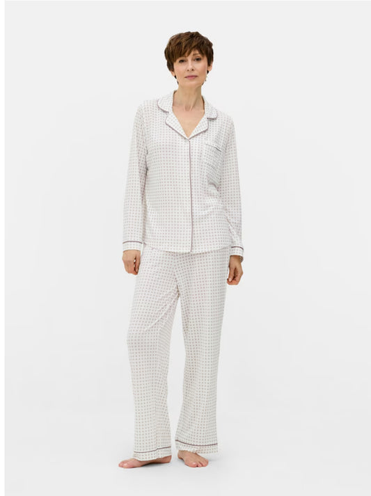 Pijama Blanco y Café