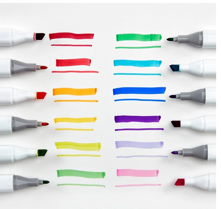 Marcadores Kingart Doble Punta 60 pcs