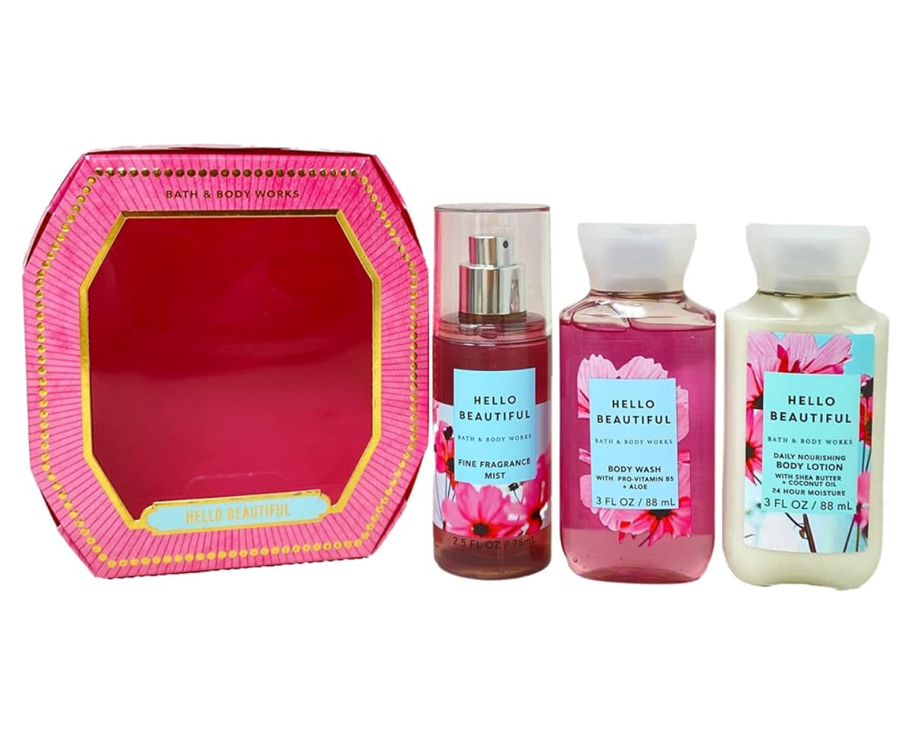 Mini Set Bath and Body Works Hello Beautiful