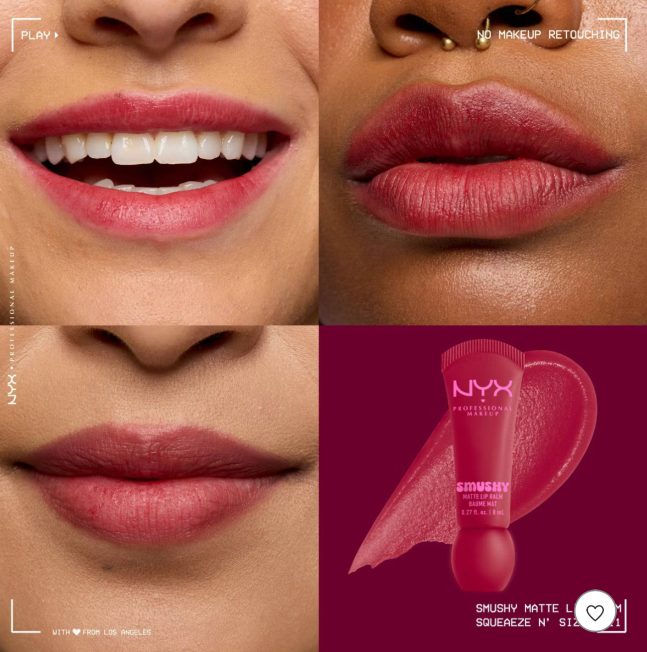 NYX Professional Makeup Smushy Soft Matte Tinted Lip Balm