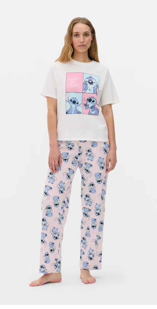 Pijama Stitch Rosada