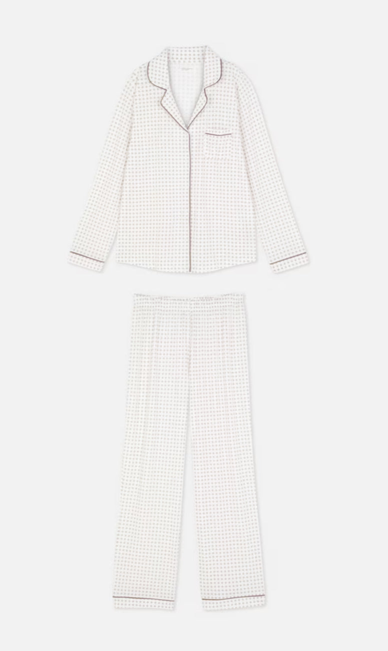 Pijama Blanco y Café