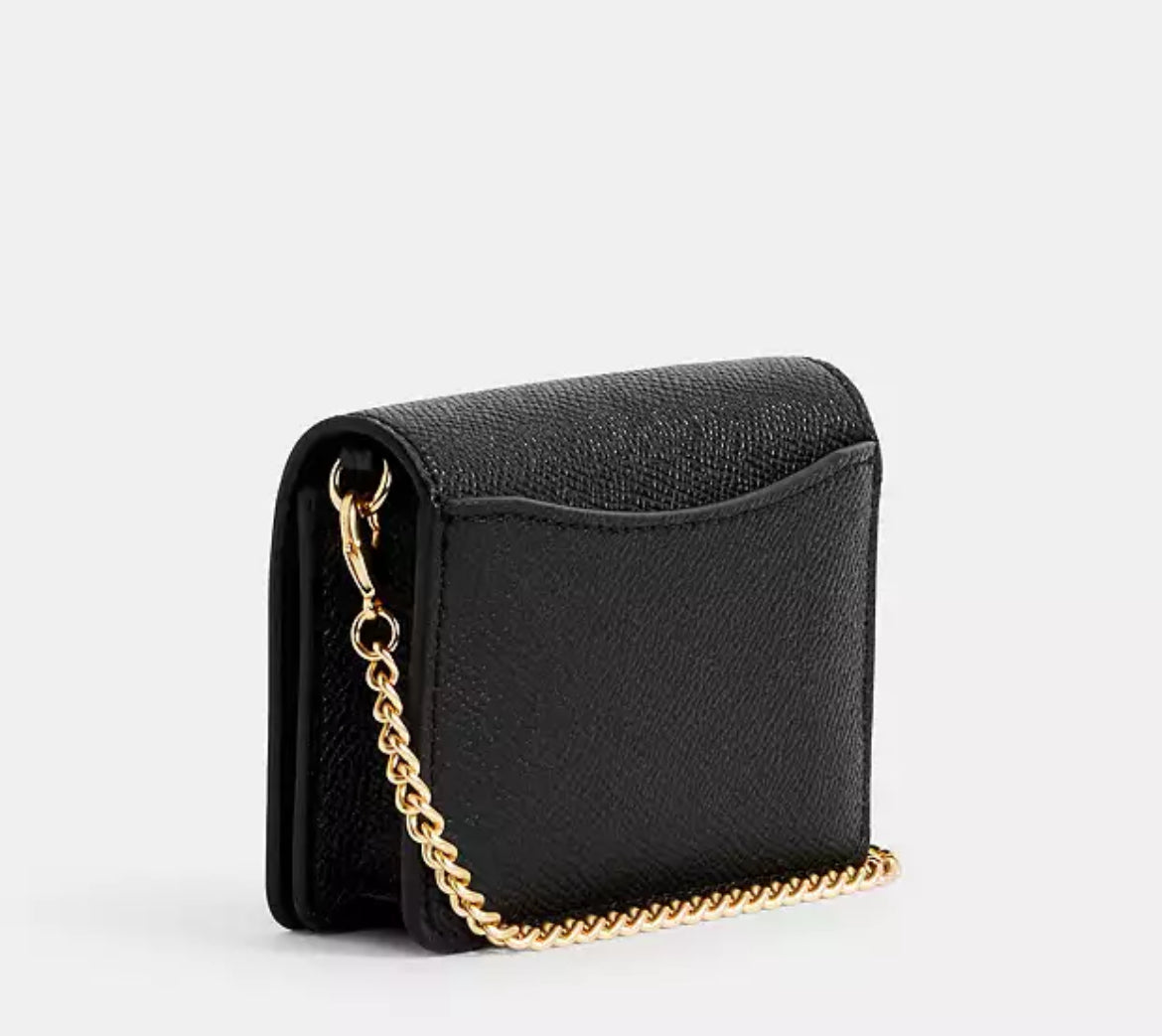 Coach💕 Mini Wallet on a Chain🤩 black