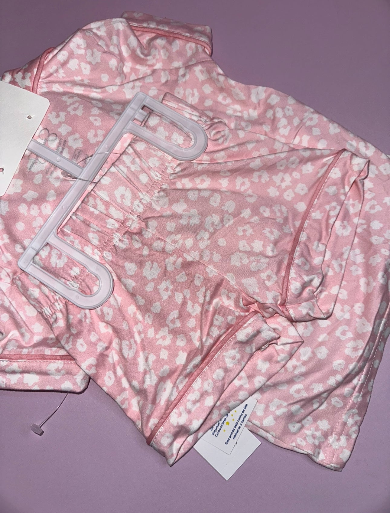 Pijama de Short 3 Pcs Rosada