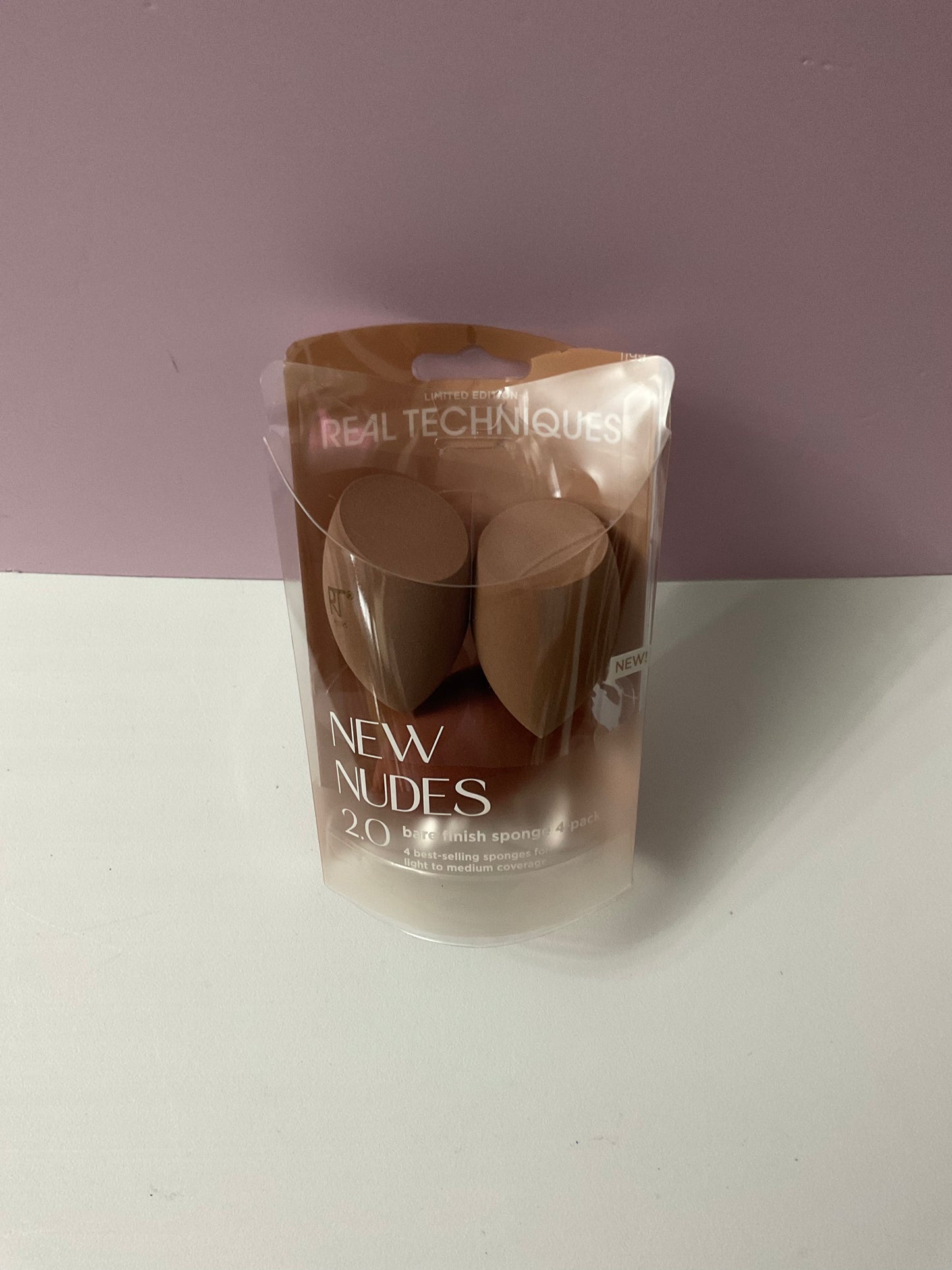 New Nude bare finish sponge, 4-pack