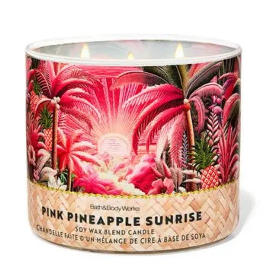 Vela de 3 Mechas Bath and Body Works Pink Pineapple Sunrise
