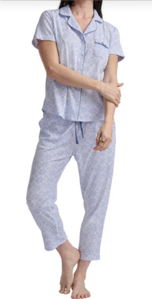 Pijama Celeste y Azul