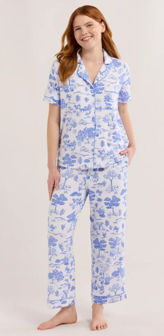 Pijama Blanco y Celeste