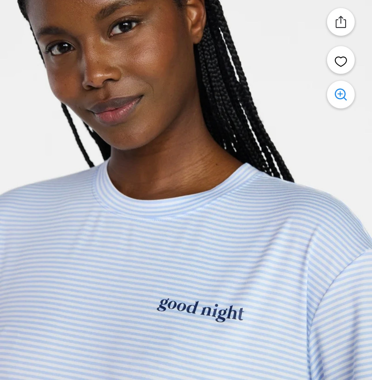 Camisón rayado celeste