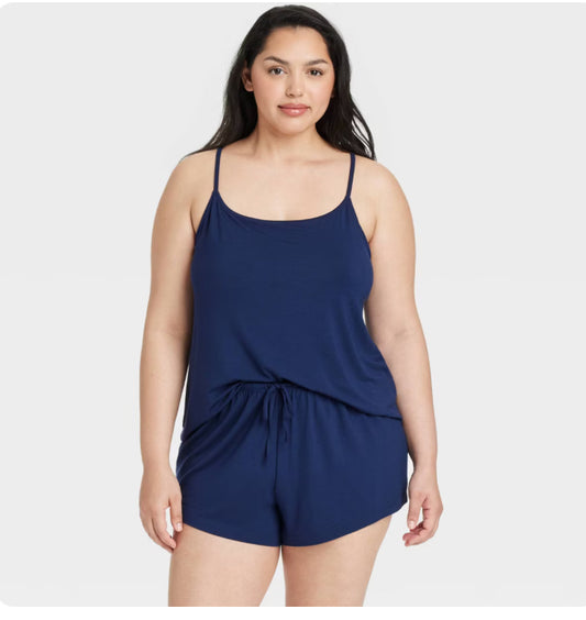 Pijama de Tirantes Short Azul Marino