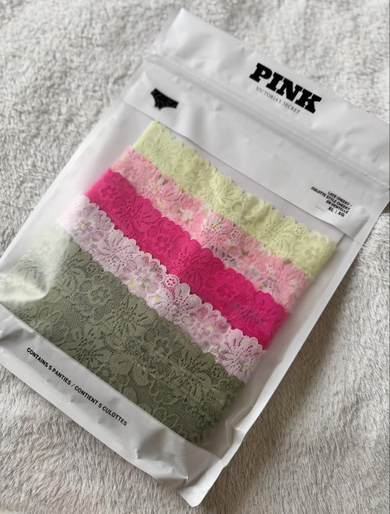 Pack de 5 Pantie Cheeky Pink