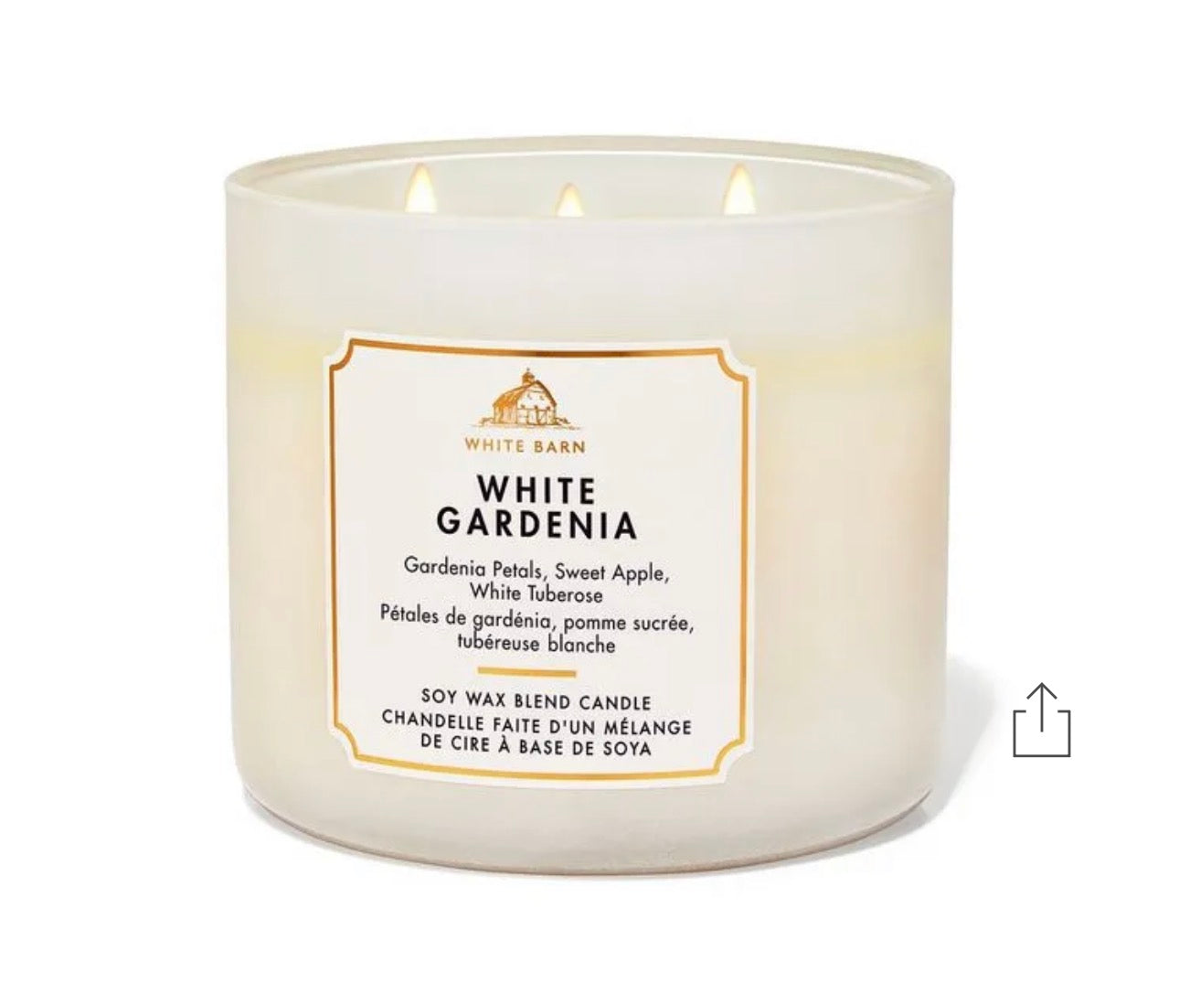 Vela de 3 Mechas White Gardenia