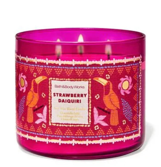 Vela de 3 Mechas Bath and Body Works Strawberry Daiquiri