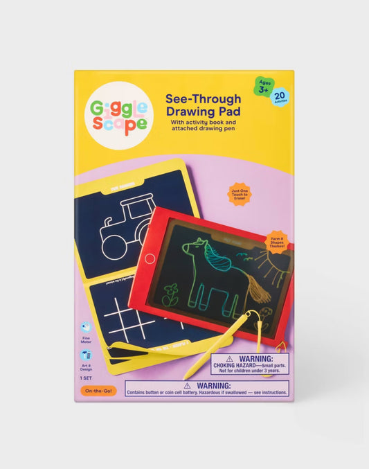 See Through Drawing Pad - Red - Gigglescape