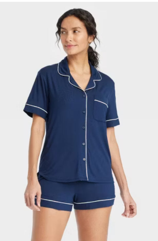 Pijama de Short Azul Marino