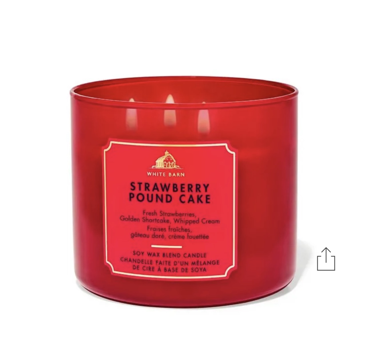 Vela de 3 Mecha Strawberry Pound cake