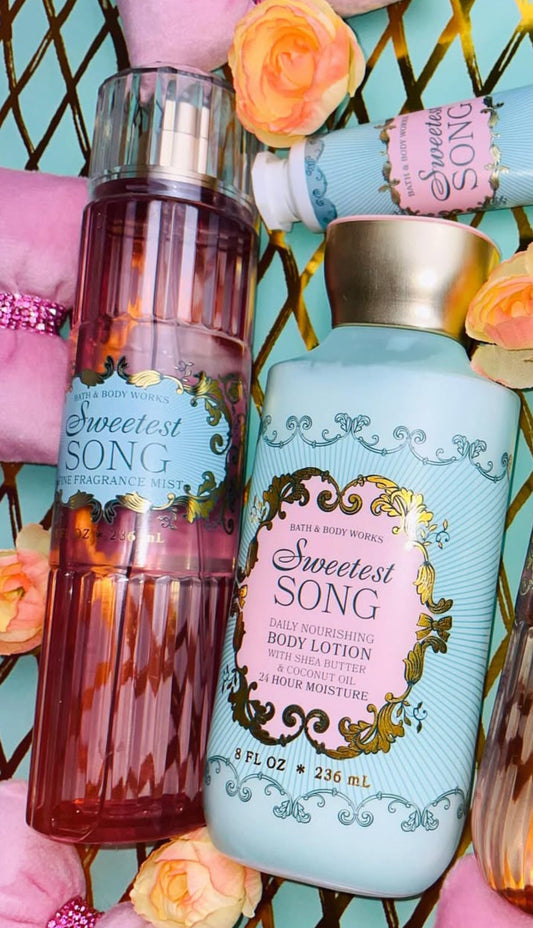 Sweetest Song Set 2pcs🩵🎀 Body Lotion & Splash