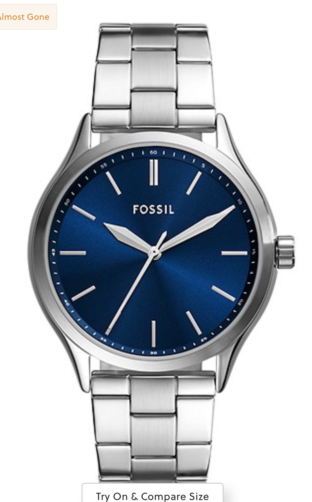 Reloj Fossil Plateado y Azul