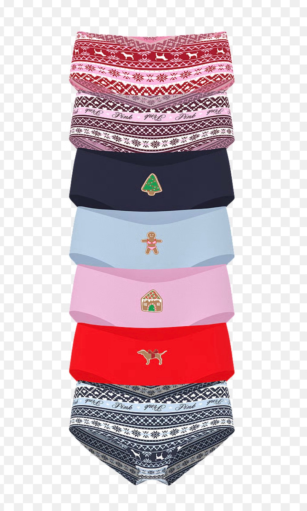 Paquete de 7 Pantie Pink Invisible Cheeky