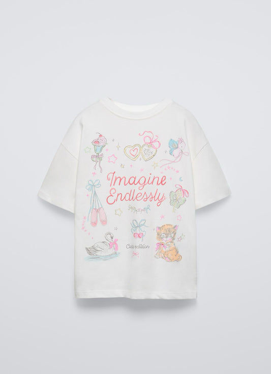 Camiseta Estampado Coquette 🎀 Para Niña