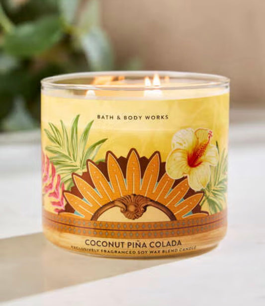 Vela de 3 Mechas Coconut Piña Colada