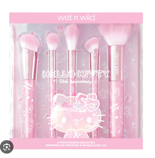 Wet N Wild Juego de 5 Pcs de Brochas Hello Kitty