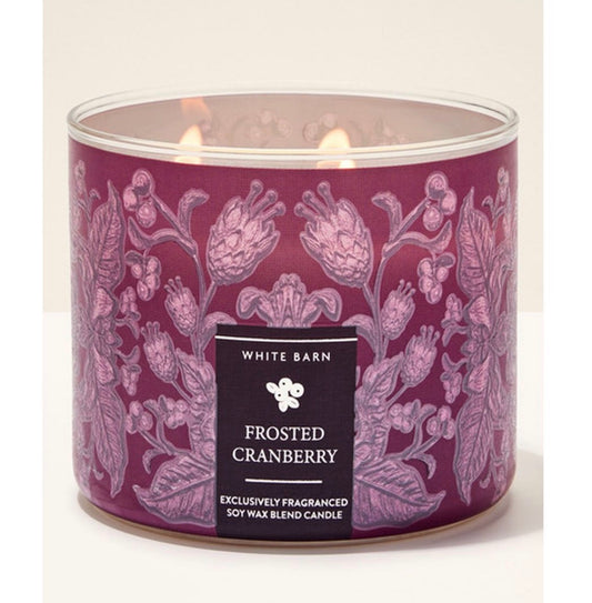 Vela de 3 Mechas Frosted Cranberry