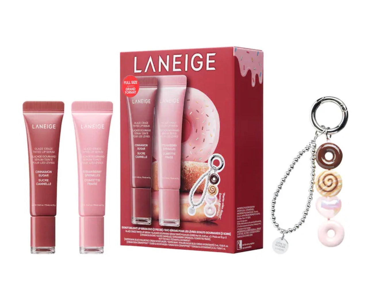Laneige. Glaze Craze Donut Delight Hydrating Tinted Lip Serum Duo