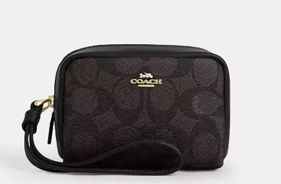 Coach Pouch Wristlet In Signature