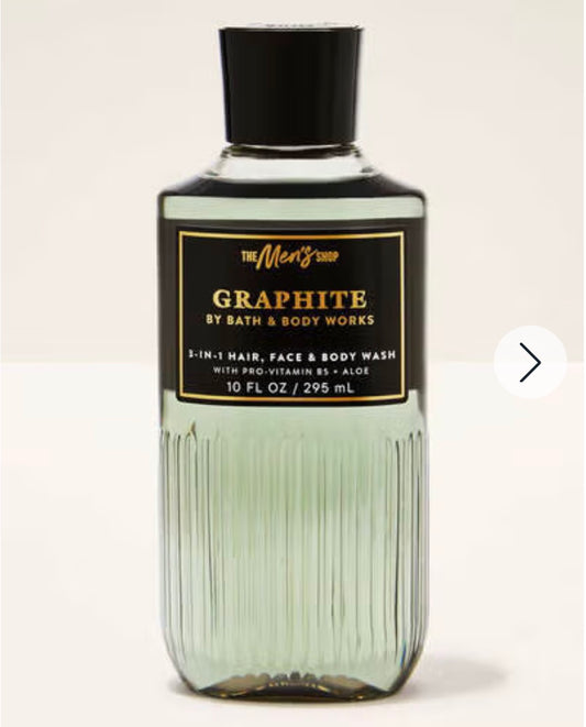 Men's
Graphite
3-in-1 Hair, Face & Body Wash