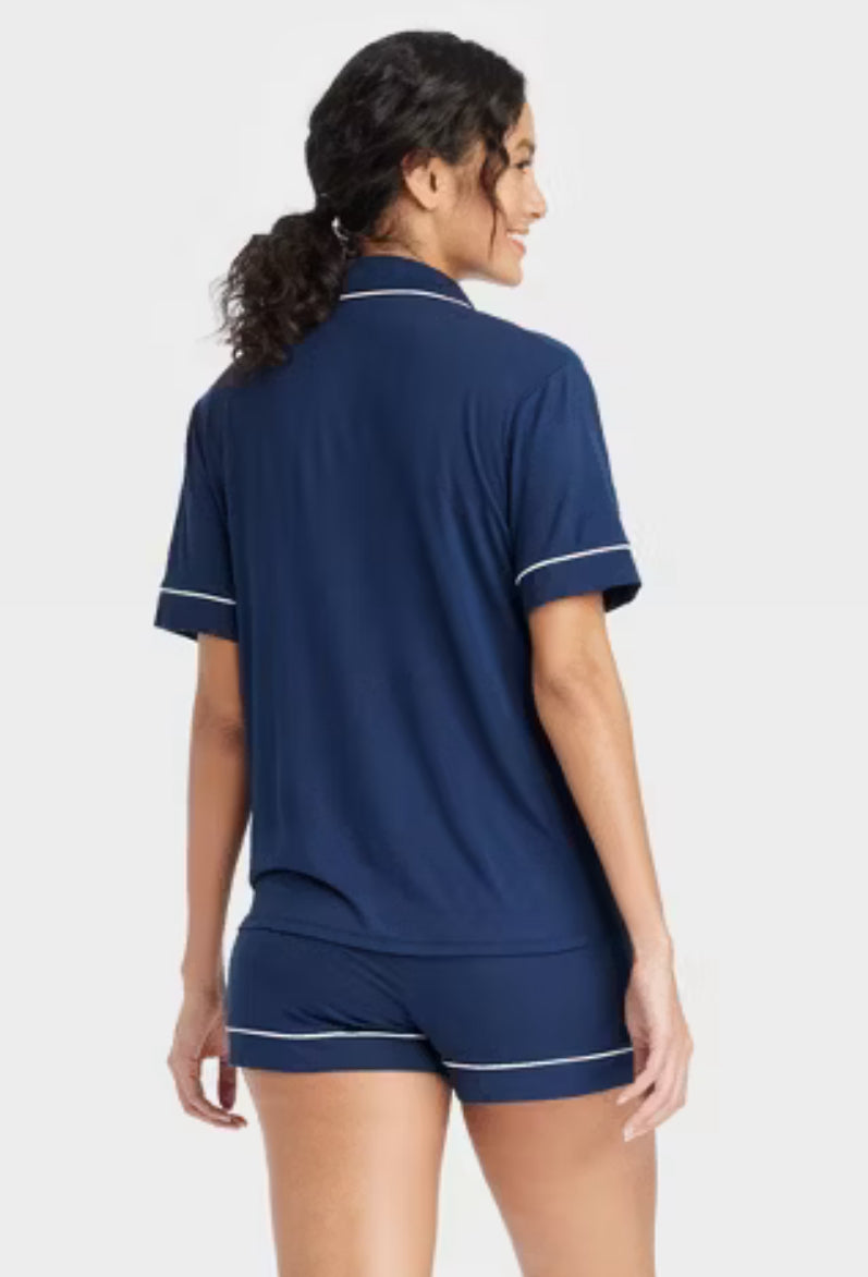Pijama de Short Azul Marino