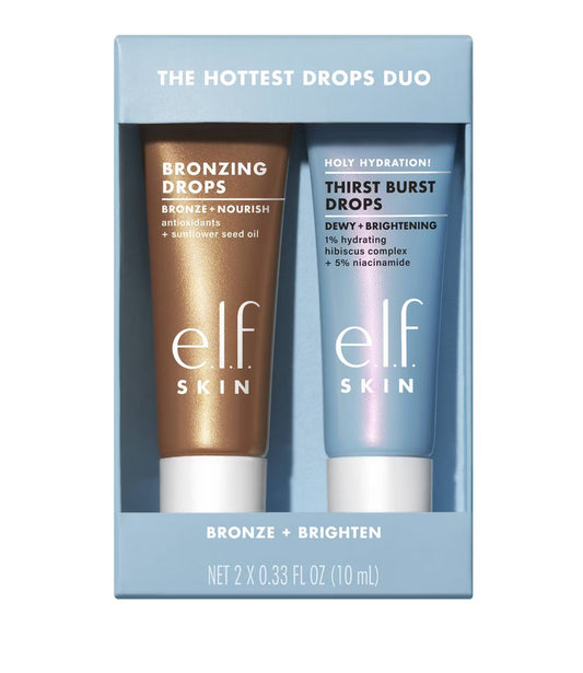 e.l.f. SKIN The Hottest Drops Duo - Bronzing Drops & Holy Hydration! Thirst Burst Drops Mini Duo