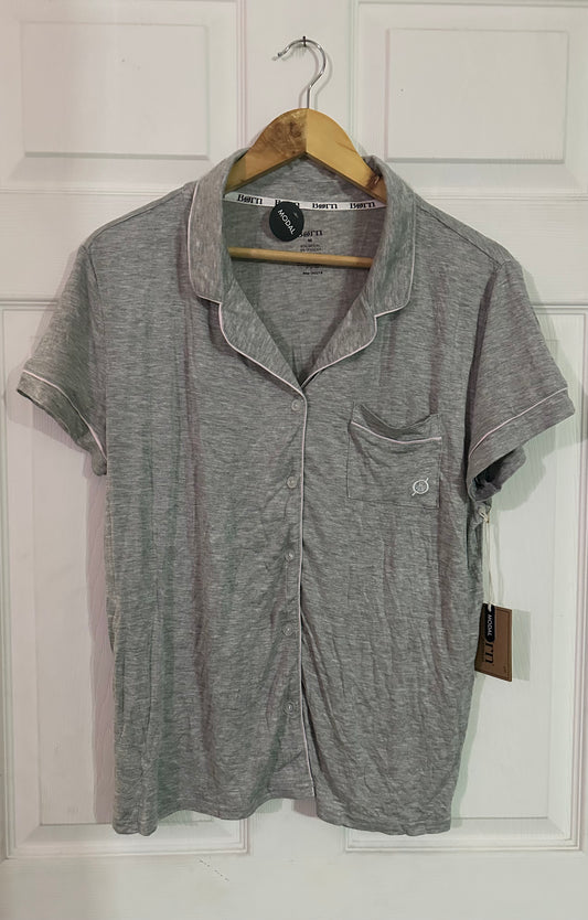 Pijama de Short Gris con Orilla Rosada Born