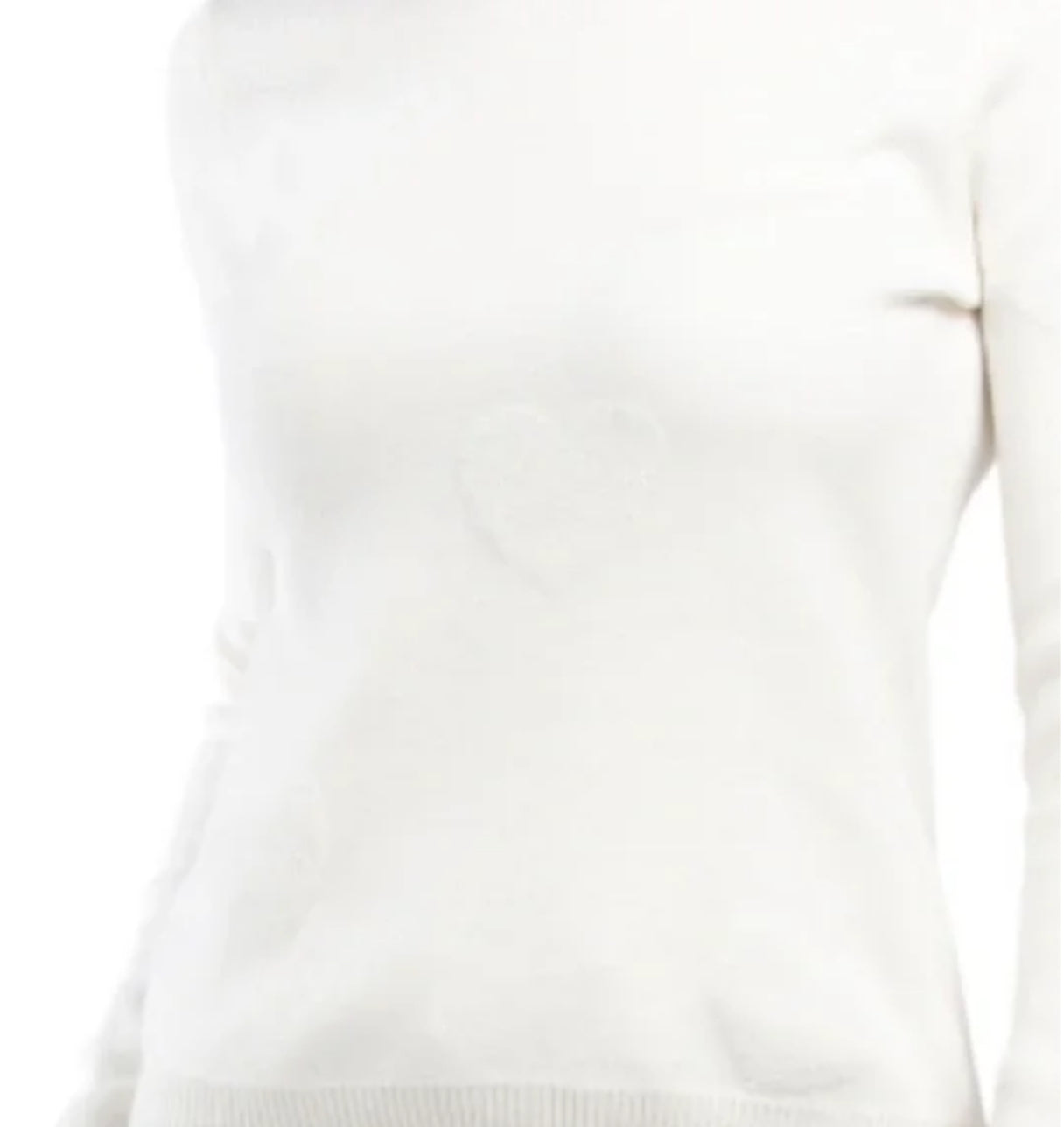 NICOLE MILLER Crew Neck Chenille Hearts Sweater And Wristlet Set