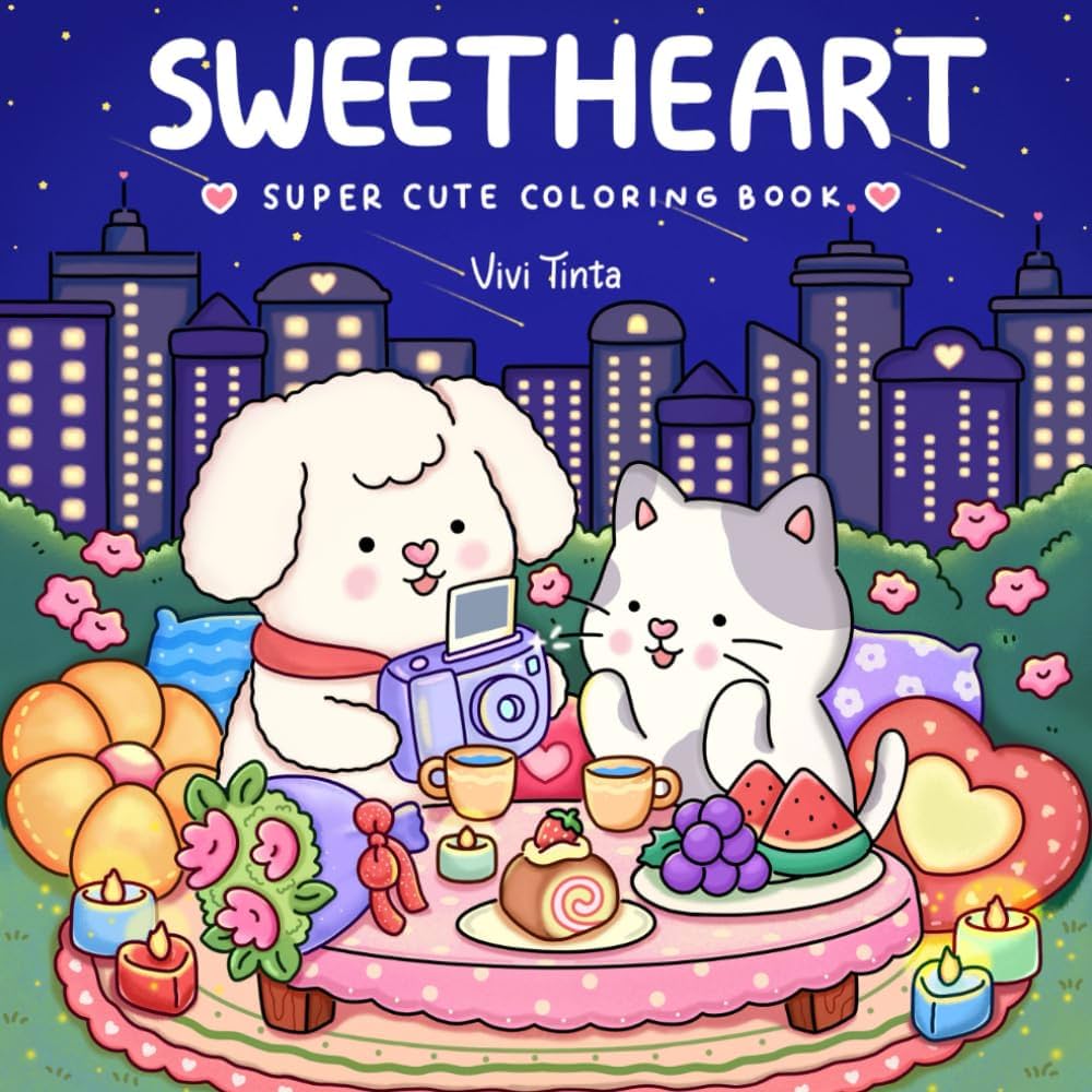 SweetHeart super cute coloring book