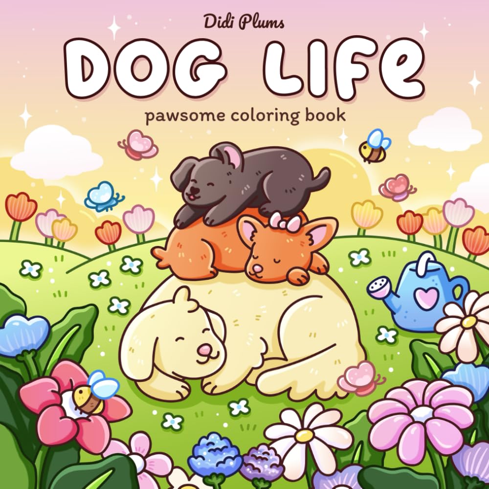 Dog life coloring book