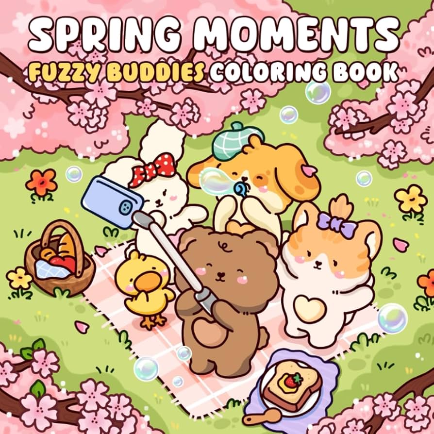 Spring moment coloring book