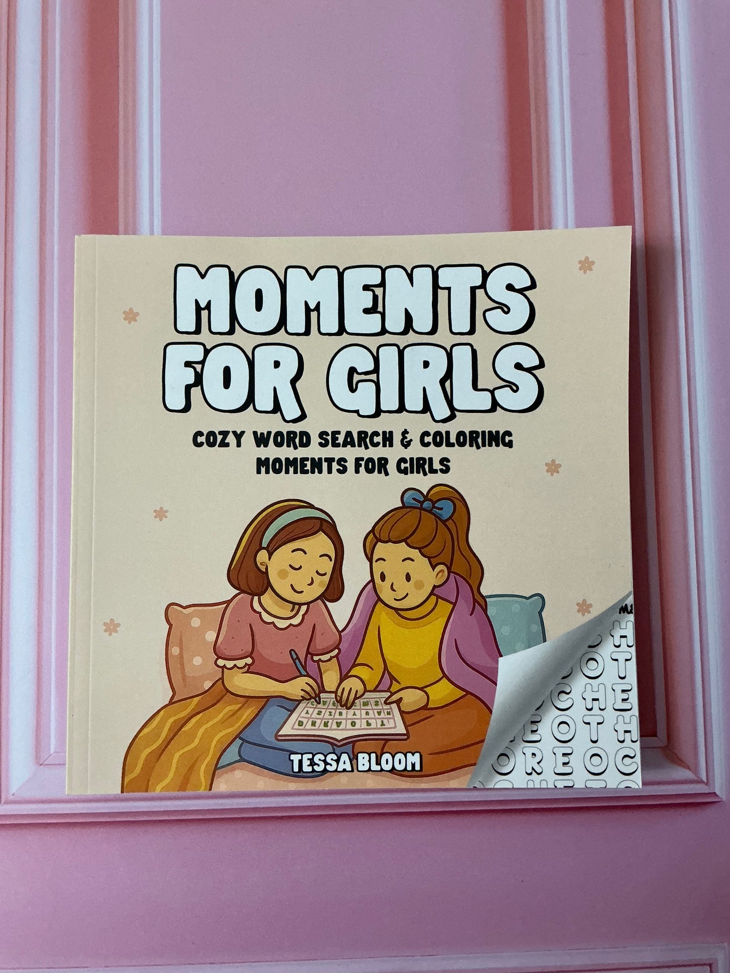 Moment For Girls, cozy word search and coloring