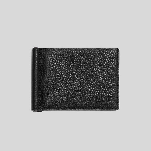 Slim money clip billfold wallet