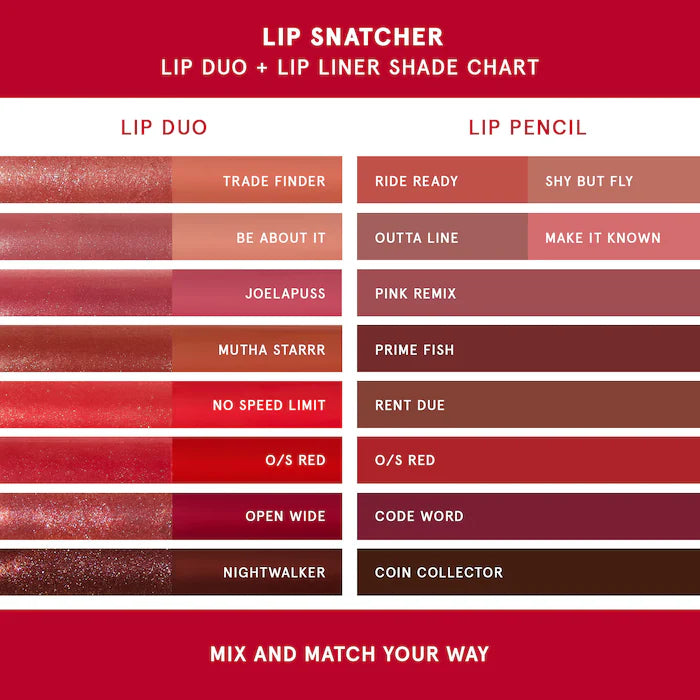 🌟ONE/SIZE by Patrick Starrr🌟
Lip Snatcher Hydrating Liquid Lipstick and Lip Gloss Duo