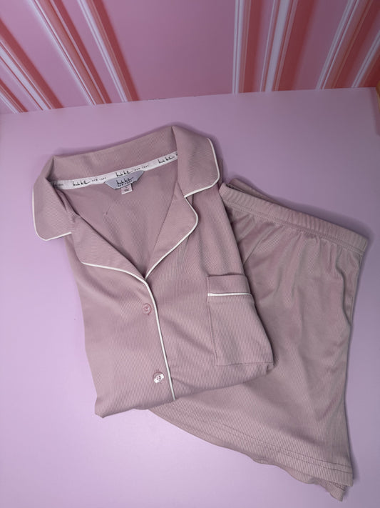 Soft Pink 🎀🤍 Pijama Short Nicole Miller