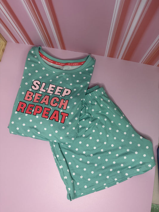 Sleep,Beach,Repeat🔁🌊☀️😴Pijama Short