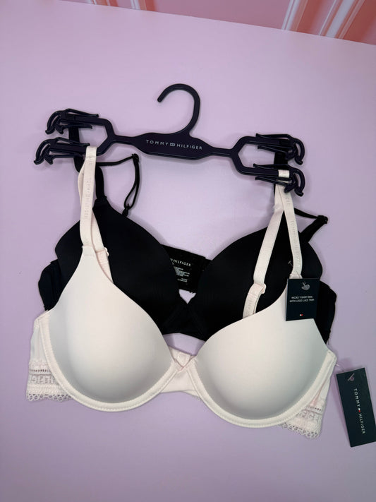 2-Pack Bra Rosa&Negro con Push Up Tommy Hilfiger🎀🤍🖤