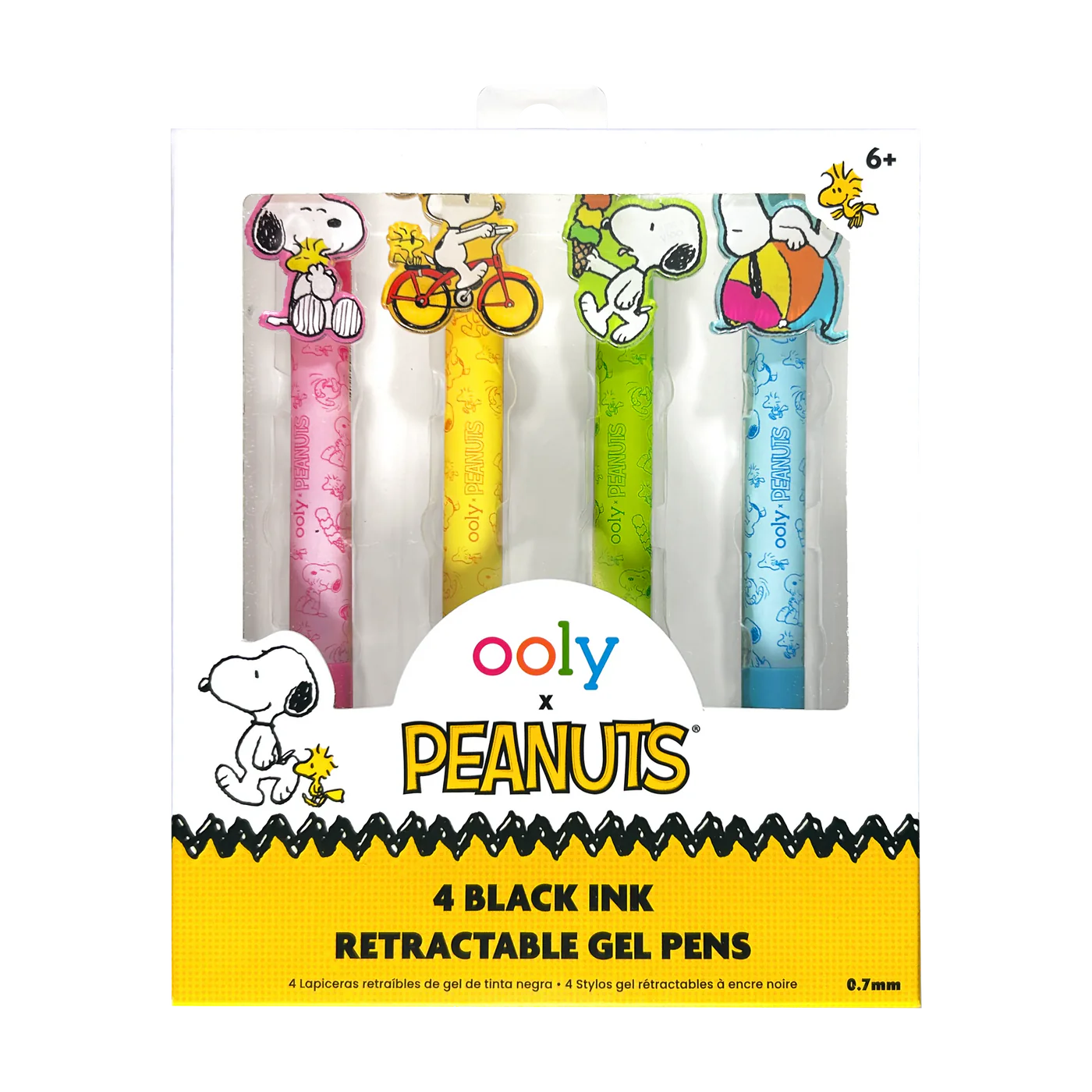 Snoopy 4pk Lápices Tinta Negra