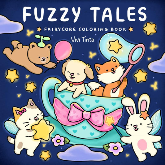 Fuzzy Tales Fairycore Coloring Book