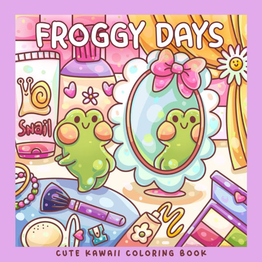 Froggy Days Cute Kawaii Coloring Book