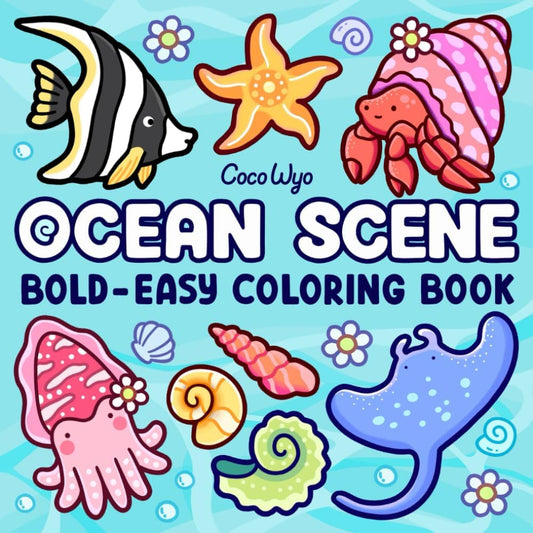 Ocean Scene Bold-Easy Coloring Book