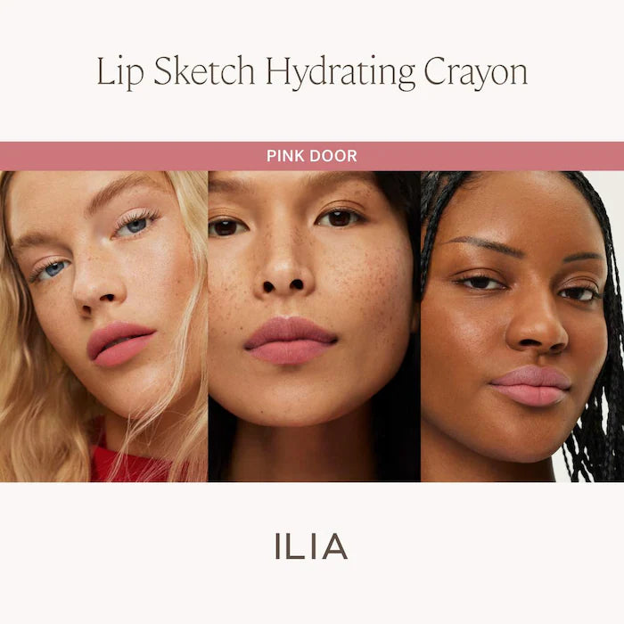 ILIA Mini Lip Sketch Trio - Long-Wear Lipstick + Lipliner Crayons