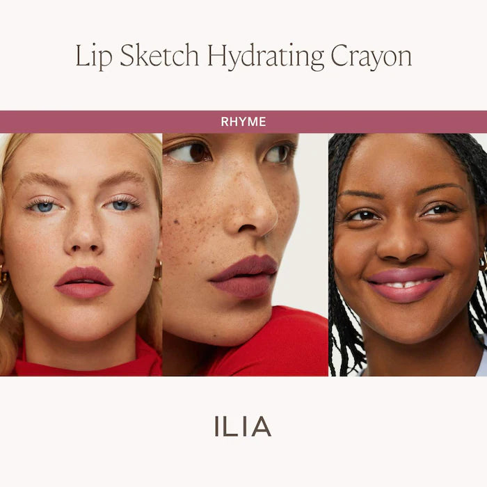 ILIA Mini Lip Sketch Trio - Long-Wear Lipstick + Lipliner Crayons