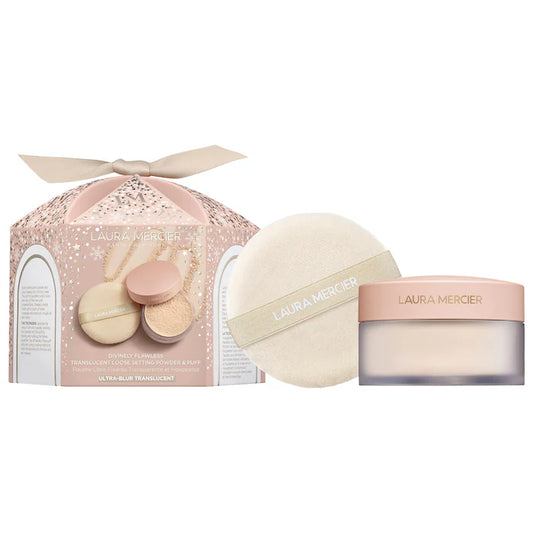 Laura Mercier
Divinely Flawless Translucent Loose Setting Powder & Puff Set- Talc Free Ultra Blur